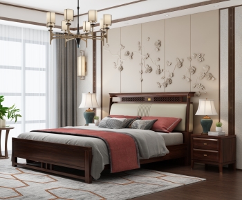 New Chinese Style Bedroom-ID:977284915