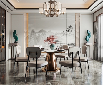 New Chinese Style Dining Room-ID:979840898