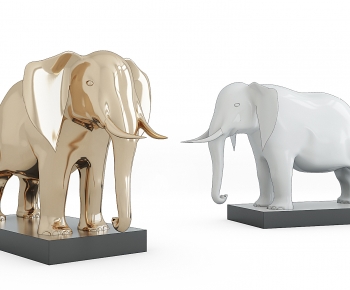 现代大象雕塑摆件-ID:610008969