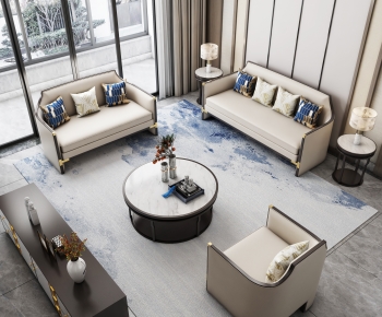New Chinese Style Sofa Combination-ID:690265894