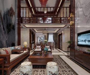 Chinese Style A Living Room-ID:540276054