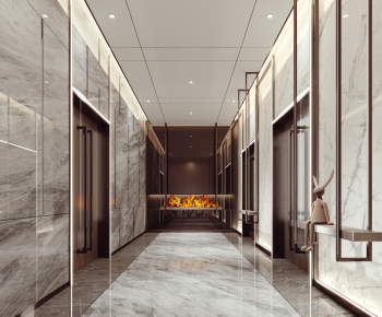 Modern Corridor Elevator Hall-ID:685698999