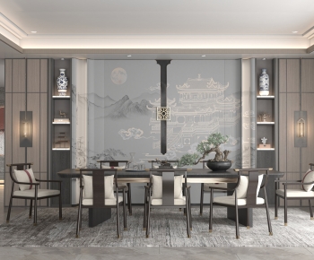 New Chinese Style Dining Room-ID:735605006