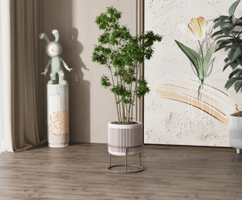 Modern Potted Green Plant-ID:652477038