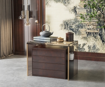 New Chinese Style Bedside Cupboard-ID:347155098