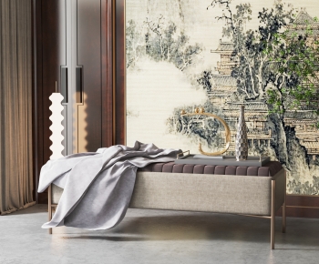 New Chinese Style Sofa Stool-ID:849950081
