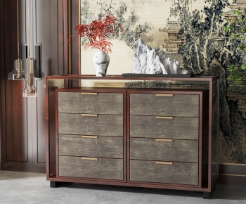 New Chinese Style Entrance Cabinet-ID:776149034