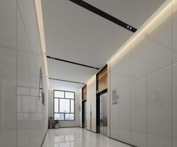 Modern Office Elevator Hall-ID:972619141