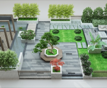 Modern Courtyard/landscape-ID:764178048