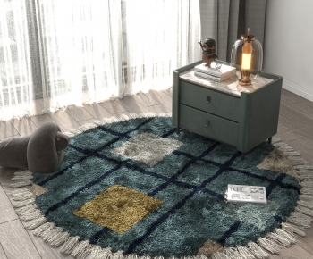 Modern Circular Carpet-ID:709450016