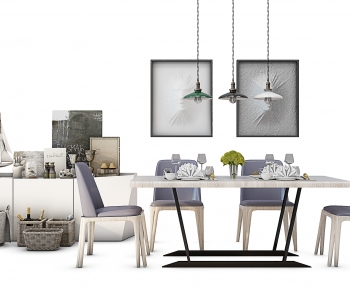Nordic Style Dining Table And Chairs-ID:493922952