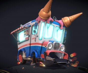 现代奶油冰淇淋车-ID:556051029
