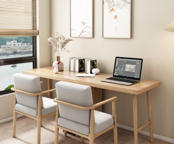 Nordic Style Computer Desk And Chair-ID:837030471