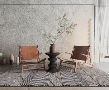 Wabi-sabi Style Lounge Chair-ID:683254962
