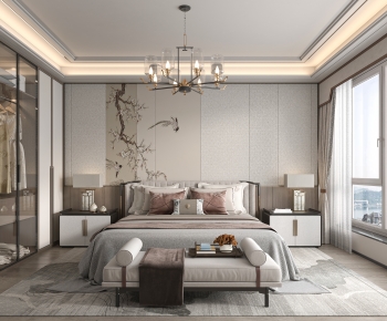 New Chinese Style Bedroom-ID:701746948