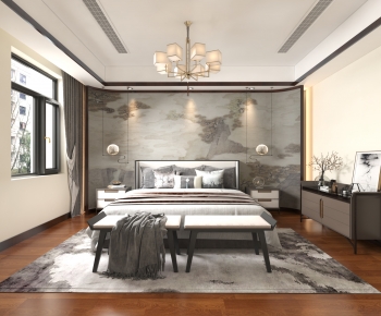 New Chinese Style Bedroom-ID:779706001