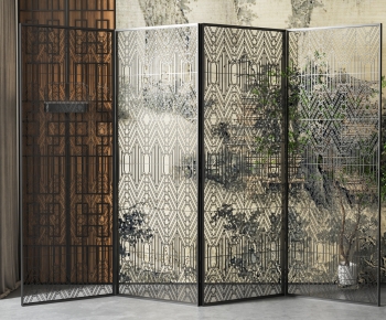 New Chinese Style Metal Screen Partition-ID:676187044