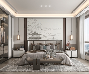 New Chinese Style Bedroom-ID:198543072