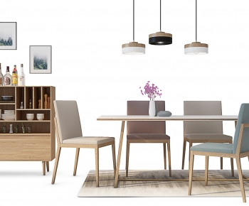 Nordic Style Dining Table And Chairs-ID:487499004