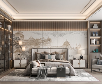 New Chinese Style Bedroom-ID:312984941