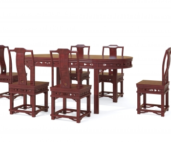 Chinese Style Dining Table And Chairs-ID:358520038