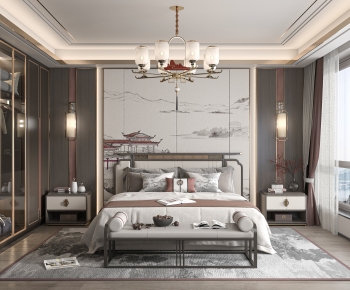 New Chinese Style Bedroom-ID:100836049