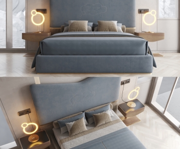 Modern Double Bed-ID:435575962
