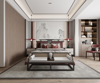 New Chinese Style Bedroom-ID:614583023
