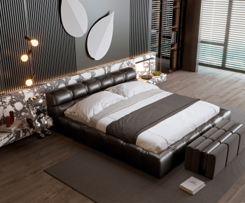 Modern Double Bed-ID:330153947
