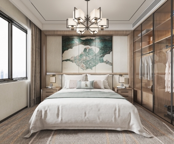 New Chinese Style Bedroom-ID:670719153