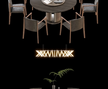 Modern Dining Table And Chairs-ID:369107011