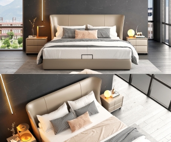 Modern Double Bed-ID:705094106