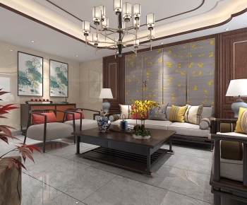 New Chinese Style A Living Room-ID:735955002