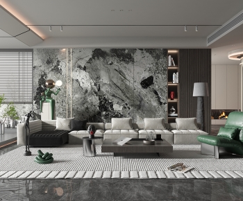 Modern A Living Room-ID:662666084