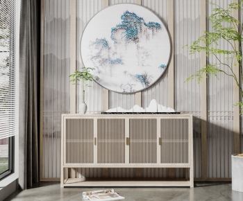 New Chinese Style Entrance Cabinet-ID:551021104