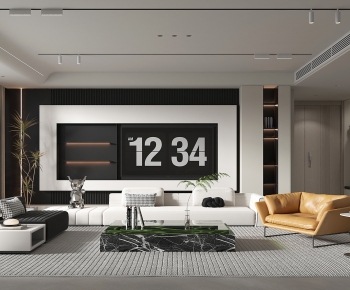 Modern A Living Room-ID:284199006