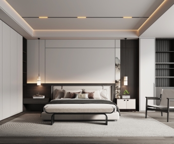 New Chinese Style Bedroom-ID:725397116