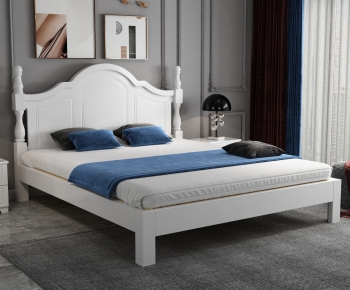 Simple European Style Double Bed-ID:259959943