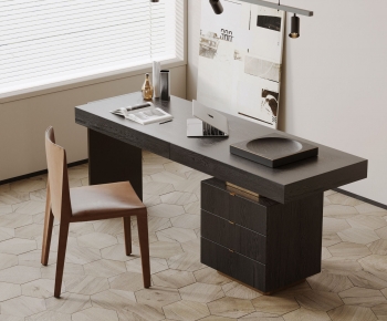 Modern Computer Desk And Chair-ID:688520914