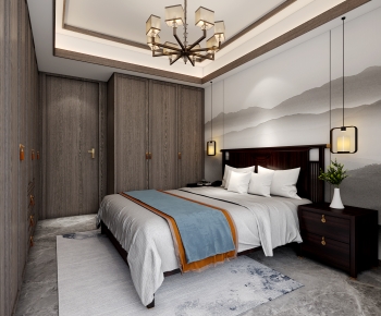 New Chinese Style Bedroom-ID:101777087