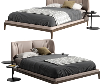 Modern Double Bed-ID:896349045