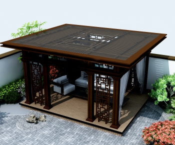 New Chinese Style Courtyard/landscape-ID:629066946