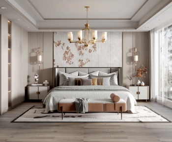 New Chinese Style Bedroom-ID:534013996