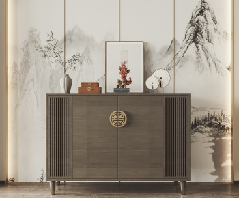 New Chinese Style Entrance Cabinet-ID:966590889