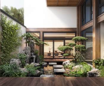 New Chinese Style Courtyard/landscape-ID:718688967