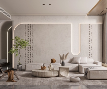 Wabi-sabi Style A Living Room-ID:215544946