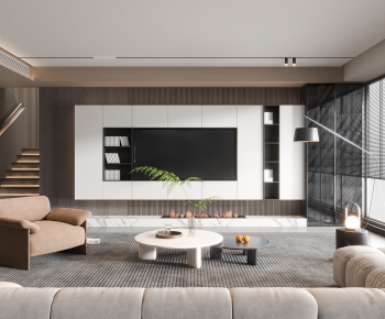 Modern A Living Room-ID:488610037