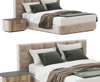 Modern Double Bed-ID:628498087
