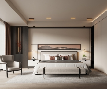New Chinese Style Bedroom-ID:708981047