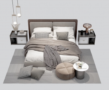 Modern Double Bed-ID:453329162